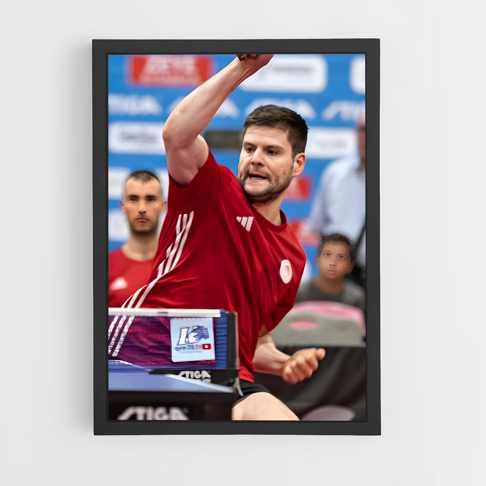 Poster Smash Red – affiche Tennis de table (vue 2)